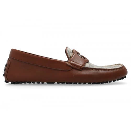 Gucci Interlocking G Driver Loafer Brown - мужская сетка размеров