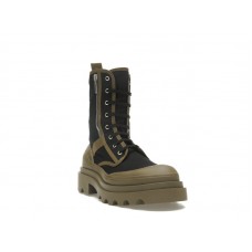 Bottega Veneta Lace-Up Boots Black Green