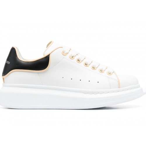 Кроссы Alexander McQueen Oversized White Black Yellow (W) - женская сетка размеров