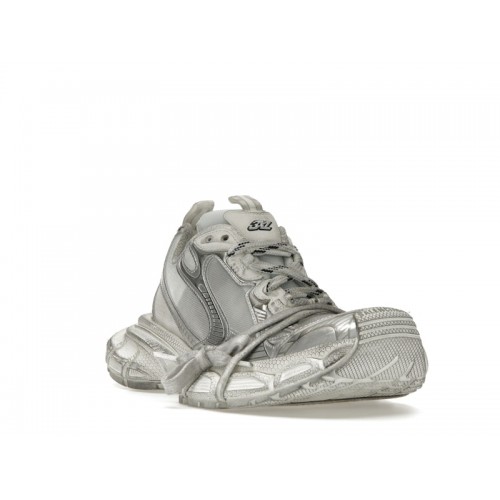 Кроссы Balenciaga 3XL White Silver Summer Mesh - мужская сетка размеров