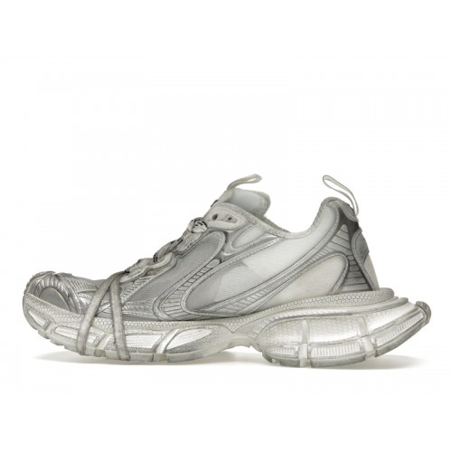 Кроссы Balenciaga 3XL White Silver Summer Mesh - мужская сетка размеров