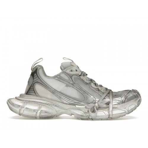 Кроссы Balenciaga 3XL White Silver Summer Mesh - мужская сетка размеров