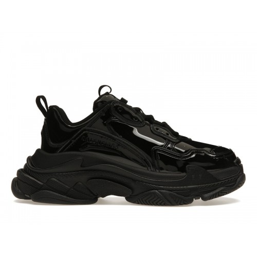 Кроссы Balenciaga Triple S Black Patent - мужская сетка размеров