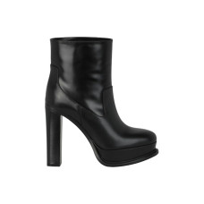 Женские Alexander McQueen Leather Ankle Boots Black (W)