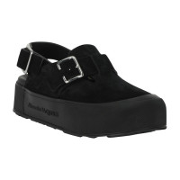 Alexander McQueen New Micmac Clogs Black Silver
