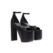 Женские Balenciaga Camden 160mm Sandals Black Leather (W)