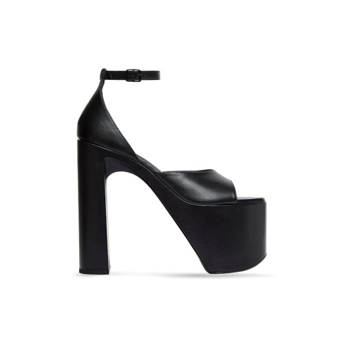 Balenciaga Camden 160mm Sandals Black Leather (W) - женская сетка размеров