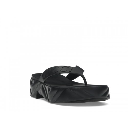 Gucci Thong Platform Sandal Black (W) - женская сетка размеров