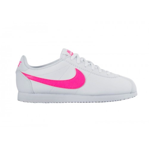 Nike Cortez White Pink Blast (GS) - подростковая сетка размеров