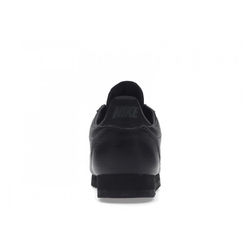 Кроссы Nike Classic Cortez Leather Triple Black - мужская сетка размеров