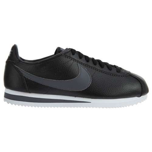 Кроссы Nike Classic Cortez Leather Black/Dark Grey-White - мужская сетка размеров