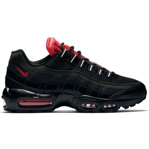 Nike Air Max 95 Black Challenge Red - мужская сетка размеров