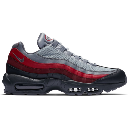 Кроссы Nike Air Max 95 Grey Team Red - мужская сетка размеров