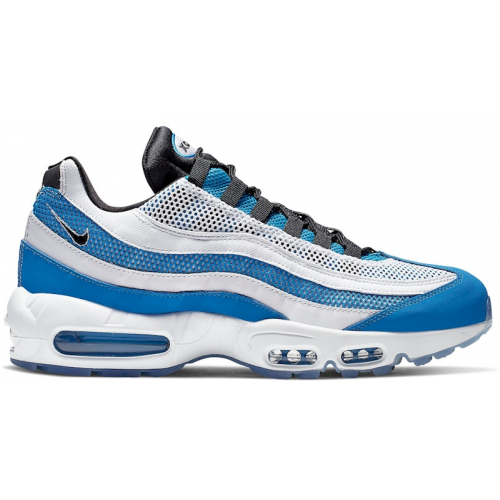 Кроссы Nike Air Max 95 Photo Blue Black White - мужская сетка размеров