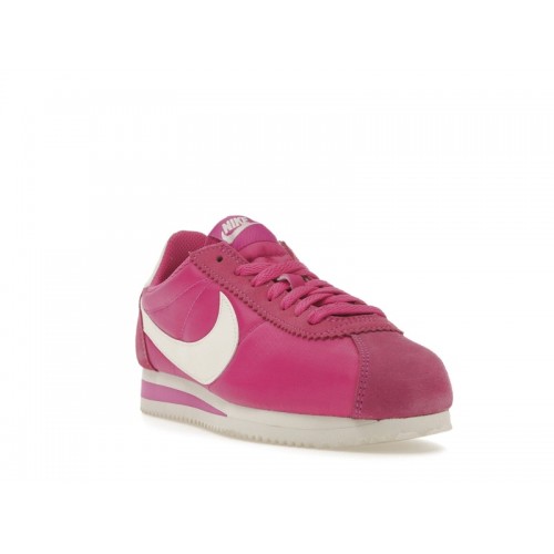 Кроссы Nike Classic Cortez Nylon Active Fuchsia Summit White (W) - женская сетка размеров