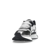 Alexander McQueen Sprint Runner Black White Silver-Tone Seal