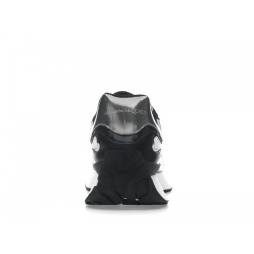 Alexander McQueen Sprint Runner Black White Silver-Tone Seal - мужская сетка размеров