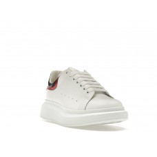 Кроссовки Alexander McQueen Oversized White Silver Red Metallic
