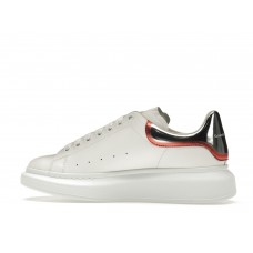 Кроссовки Alexander McQueen Oversized White Silver Red Metallic