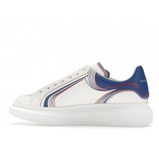 Кроссовки Alexander McQueen Oversized White Galactic Blue