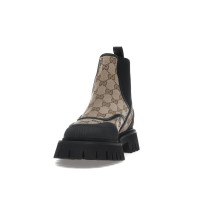 Женские Gucci GG Jacquard Canvas Ankle Boots Beige Ebony (W)