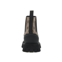 Женские Gucci GG Jacquard Canvas Ankle Boots Beige Ebony (W)