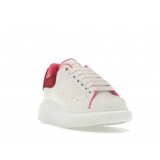 Женские кроссовки Alexander McQueen Oversized White Velvet Fuchia (W)