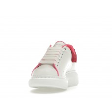 Женские кроссовки Alexander McQueen Oversized White Velvet Fuchia (W)