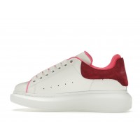 Женские кроссовки Alexander McQueen Oversized White Velvet Fuchia (W)