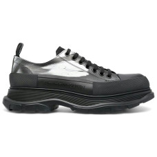 Alexander McQueen Tread Slick Low Lace Up Solarised Flower Black