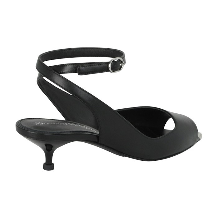 Alexander McQueen Punk Peep Toe 2 In Sandals Black Silver (W) - женская сетка размеров Alexander McQueen Punk Peep Toe 2 In Sandals Black Silver (W) - женская сетка размеров