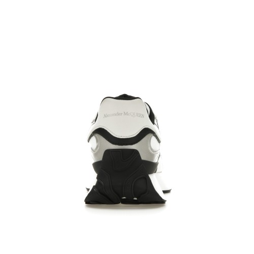 Кроссы Alexander McQueen Sprint Runner Chalk White Black Print - мужская сетка размеров