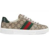Женские Gucci Ace GG Crystal Canvas Web Beige (W)