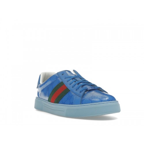 Gucci Ace GG Crystal Canvas Blue - мужская сетка размеров