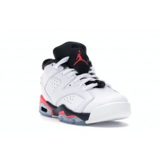 Подростковые Jordan 6 Retro Low White Infrared 23 Black (GS)