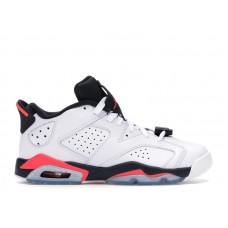 Подростковые Jordan 6 Retro Low White Infrared 23 Black (GS)