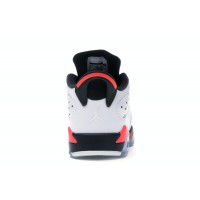 Подростковые Jordan 6 Retro Low White Infrared 23 Black (GS)