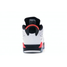 Подростковые Jordan 6 Retro Low White Infrared 23 Black (GS)