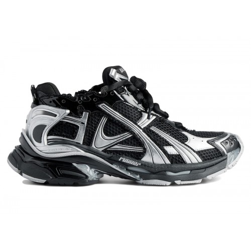 Balenciaga Runner Black Silver - мужская сетка размеров
