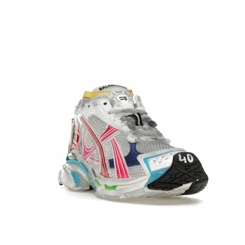 Кроссы Balenciaga Runner White Multicolor - мужская сетка размеров