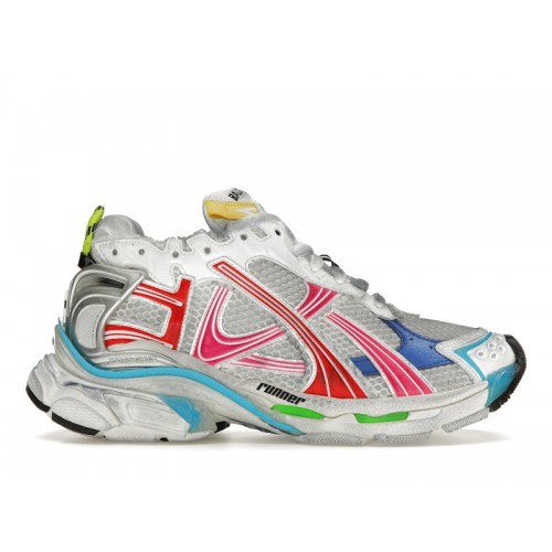 Кроссы Balenciaga Runner White Multicolor - мужская сетка размеров