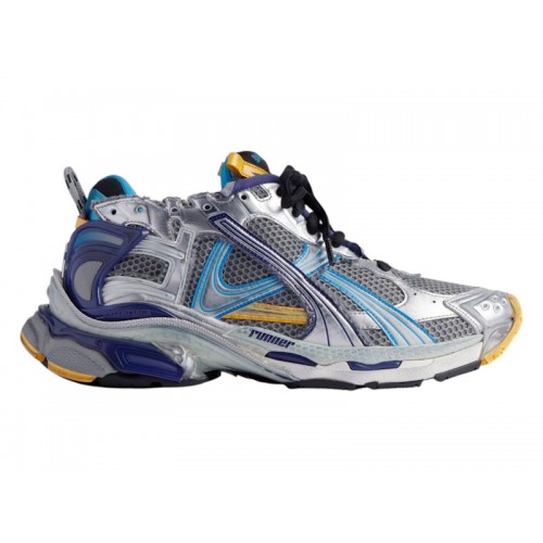 Balenciaga Runner Grey Blue Orange Aqua - мужская сетка размеров
