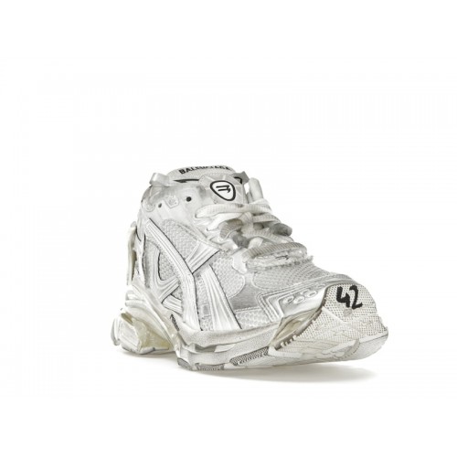 Кроссы Balenciaga Runner Triple White - мужская сетка размеров
