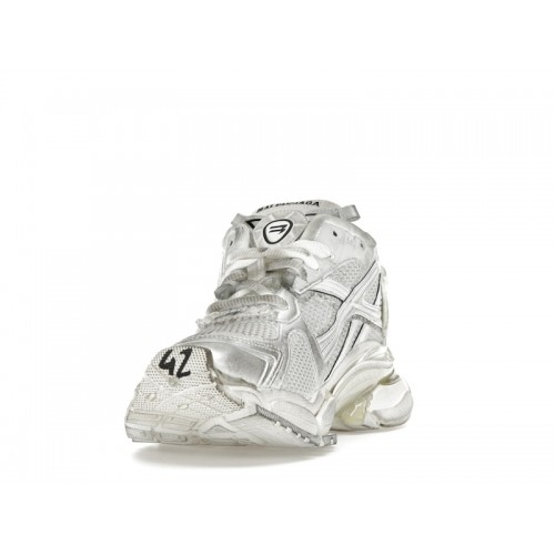Кроссы Balenciaga Runner Triple White - мужская сетка размеров