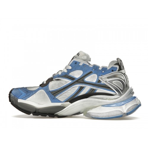 Кроссы Balenciaga Runner Blue White Grey - мужская сетка размеров