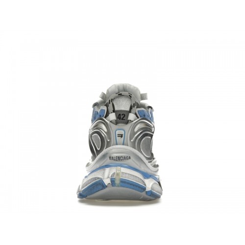 Кроссы Balenciaga Runner Blue White Grey - мужская сетка размеров