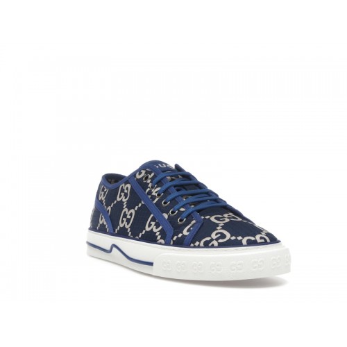 Gucci Tennis 1977 Low GG Monogram Blue - мужская сетка размеров Gucci Tennis 1977 Low GG Monogram Blue - мужская сетка размеров
