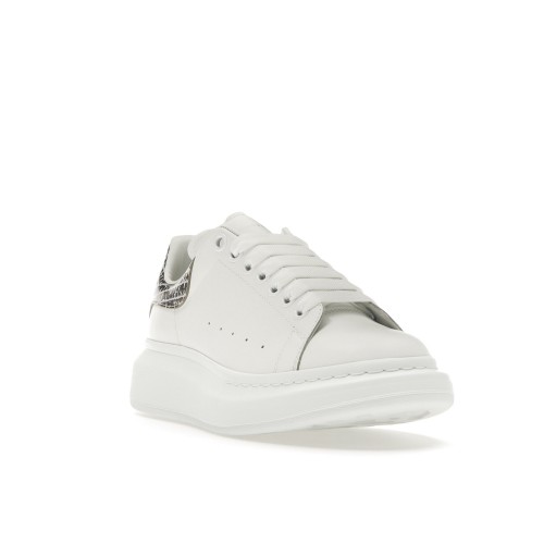 Кроссы Alexander McQueen Oversized White Silver Croc - мужская сетка размеров