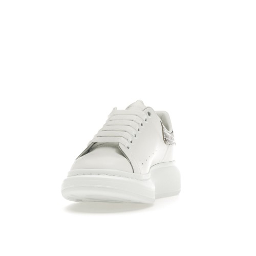 Кроссы Alexander McQueen Oversized White Silver Croc - мужская сетка размеров