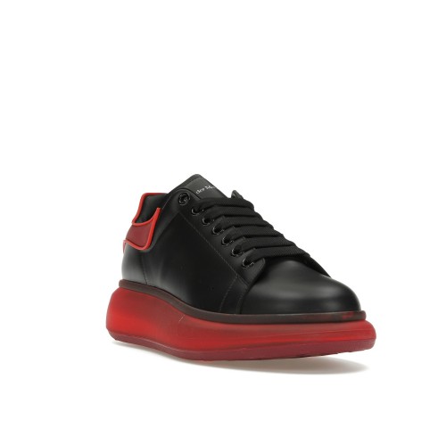 Кроссы Alexander McQueen Oversized Black Red Translucent Sole - мужская сетка размеров